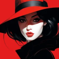 The red hat lady